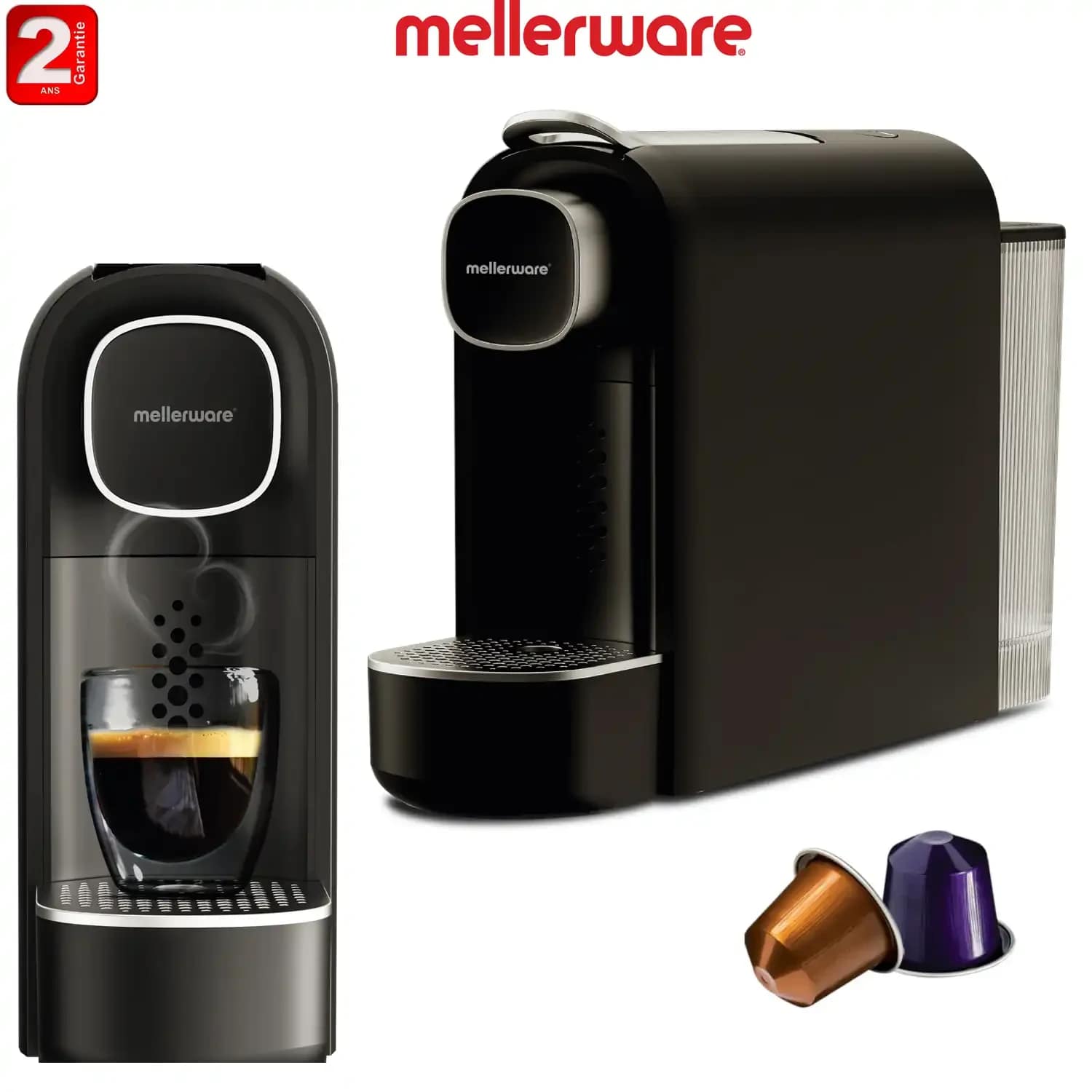 Machine à Café à Capsules CMC08A – 20 Bars MELLERWARE