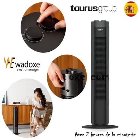 مروحة بابل العمودية، أنيقة، فعالة + مجهزة بمحرك عالي الأداء من النحاس 100% - TAURUS