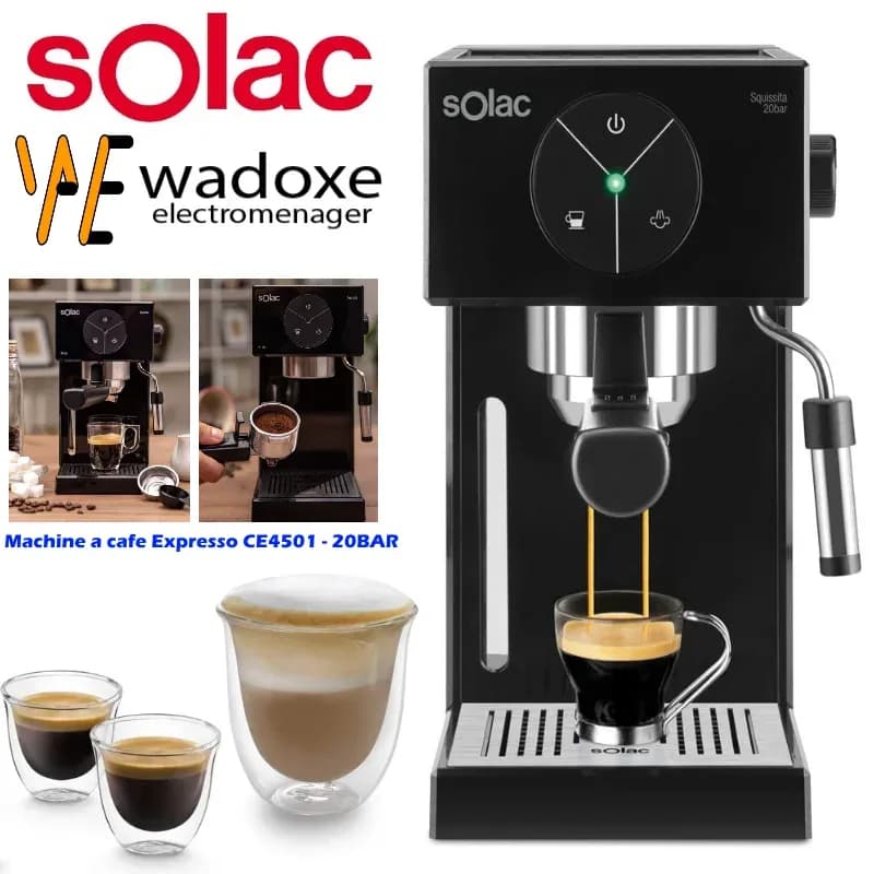 Machine à café 1000 W avec pompe italienne 20 bars - SOLAC