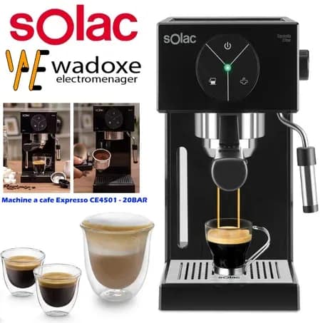 Machine à café 1000 W avec pompe italienne 20 bars - SOLAC