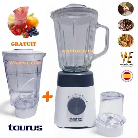 Blender POWER MAX 1300 avec moulin + bol supplémentaire offert - TAURUS