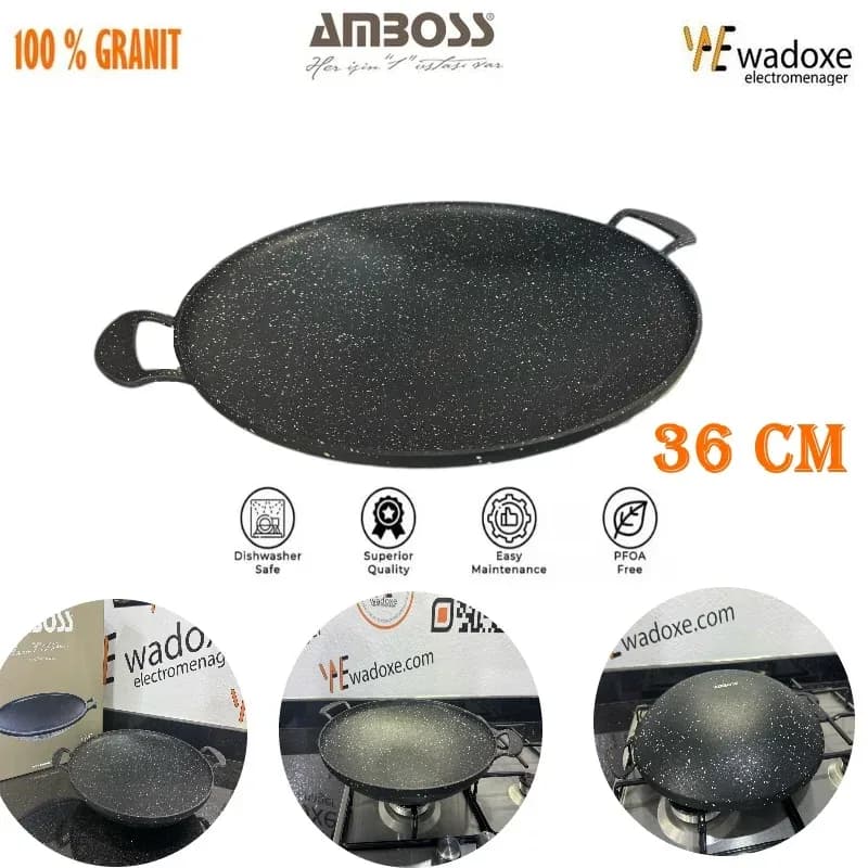 Poêle en granit moulé 36 cm - AMBOSS