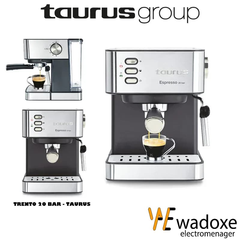 Machine à café inox avec pompe italienne 20 bars - TAURUS