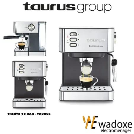 Machine à café inox avec pompe italienne 20 bars - TAURUS