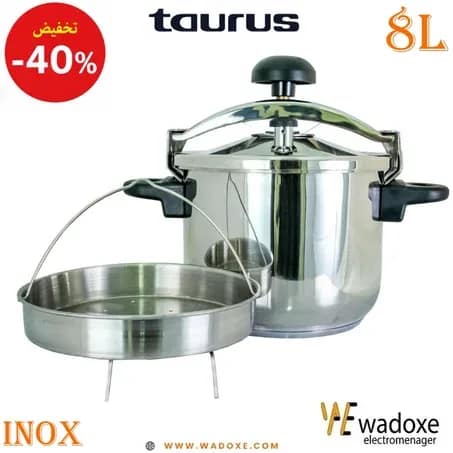 Cocotte-minute 8 L en inox, cuisson rapide, efficace et sûre - TAURUS