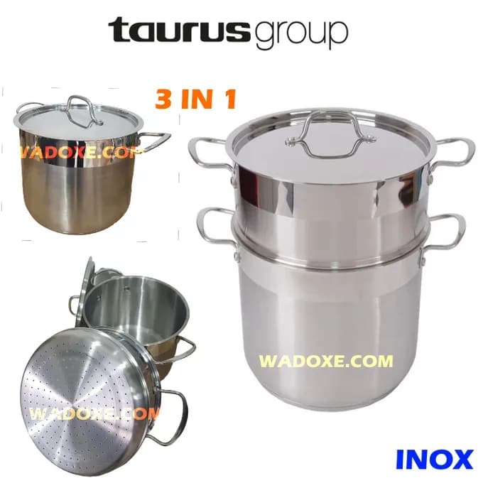 Couscoussier 6L en inox pour couscous et cuisson vapeur - TAURUS