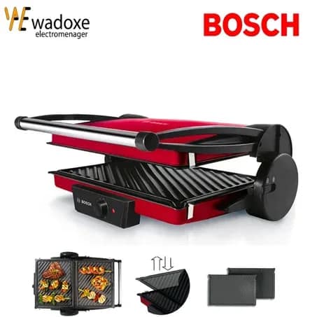 Panini 2 en 1 revêtement Teflonic, ouverture à 180° pour griller et toaster - BOSCH