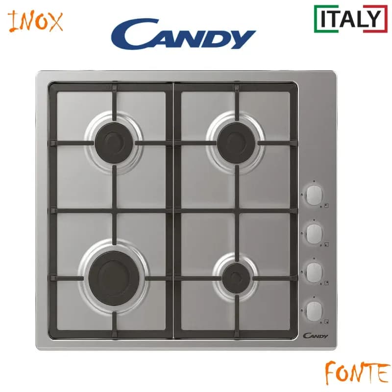 Plaque de cuisson gaz encastrable inox - CANDY FONTE