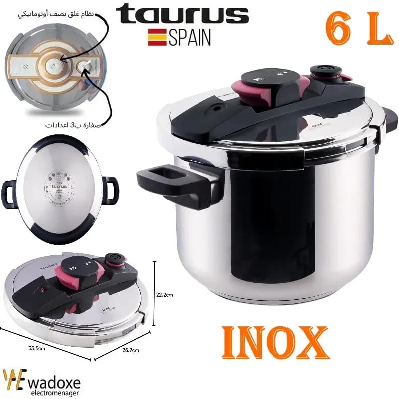 Cocotte-minute automatique 6 L - cuisson rapide et sûre - TAURUS