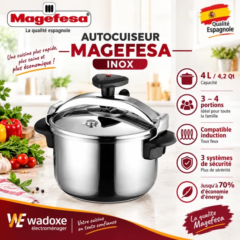 طنجرة الضغط Magefesa CLASSIQUE INOX STAR سعة 4 لترات