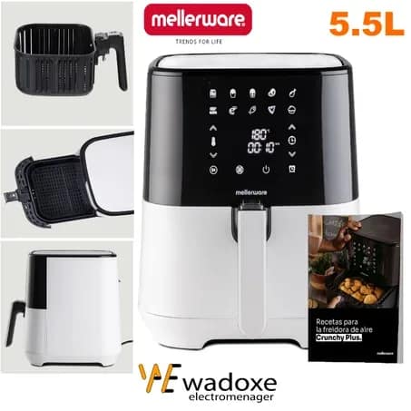 قلايه هوائية بدون زيت 5.5 لتر مع 10 برامج - MELLERWARE